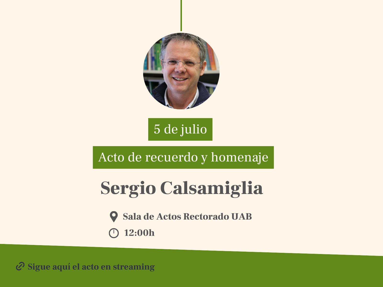 Acto de recuerdo y homenaje Sergio Calsamiglia