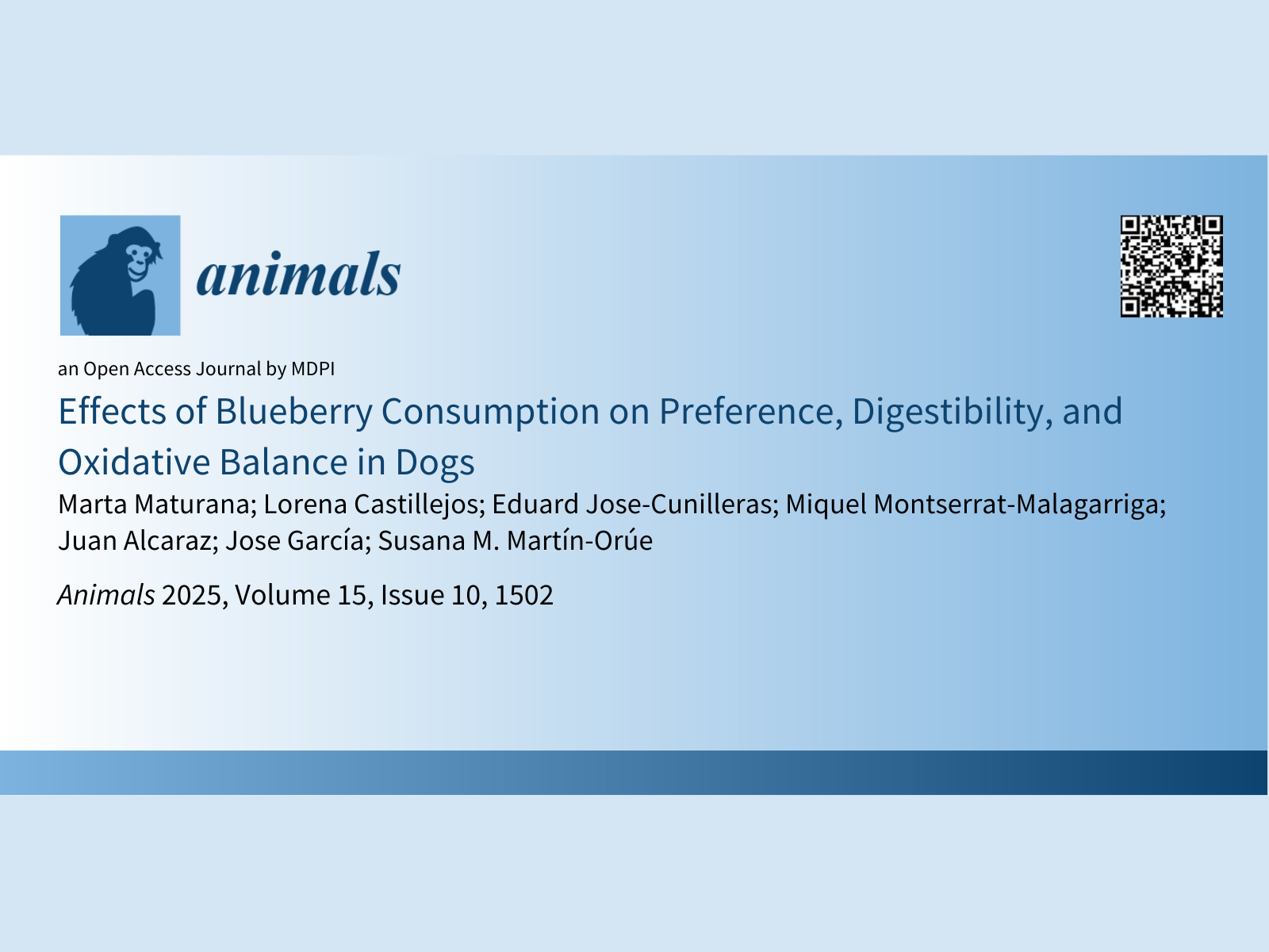 Effects of Blueberry Consumption on Preference, Digestibility, and Oxidative Balance in Dogs